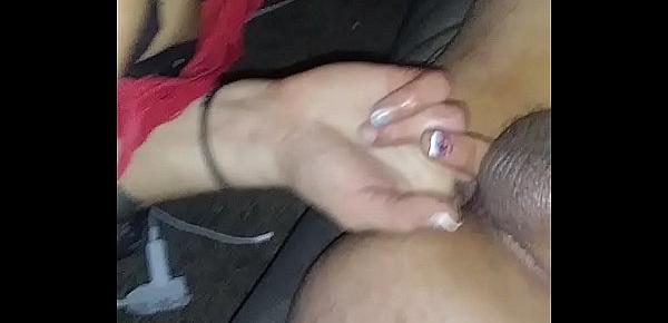  Sexy cock sucker alicia throating big cock finger up my ass cumming hard nice and heavy load down my cock